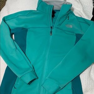 Small turquoise Northface fleece zip up